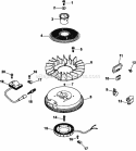 Part Location Diagram of 1202549-S Kohler Flywheel Assembly-Painted