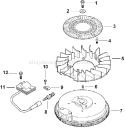 Part Location Diagram of 1202550-S Kohler Flywheel Assembly-Painted