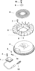 Page J Diagram and Parts List for CV13T-21518  Kohler Engine