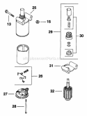 Page P Diagram and Parts List for CV14-1484  Kohler Engine
