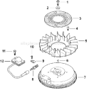 Page J Diagram and Parts List for CV13T-21513  Kohler Engine