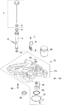 Page K Diagram and Parts List for CV13T-21540  Kohler Engine