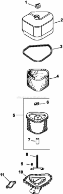 Part Location Diagram of 1209416-S Kohler Base, Air Cleaner