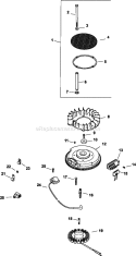 Page K Diagram and Parts List for CV18-61572  Kohler Engine
