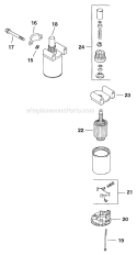 Page O Diagram and Parts List for CV23-75541  Kohler Engine