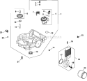 Oil Pan/Lubrication Diagram and Parts List for CV23-75543  Kohler Engine