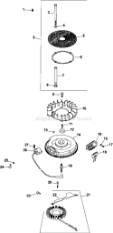 Page F Diagram and Parts List for CV23-75552  Kohler Engine