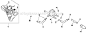 Exhaust Diagram and Parts List for CV23-75560  Kohler Engine