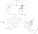 Oil Pan/Lubrication Diagram and Parts List for CV23-75567  Kohler Engine