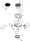 Ignition/Electrical 5-24-382 Diagram and Parts List for CV23-75571  Kohler Engine