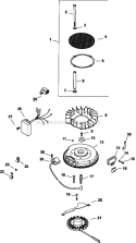 Page K Diagram and Parts List for CV25-69521  Kohler Engine