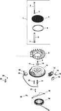 Page K Diagram and Parts List for CV25-69531  Kohler Engine