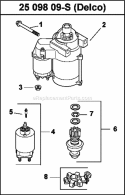 Page M Diagram and Parts List for CV25-69544  Kohler Engine