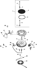 Page K Diagram and Parts List for CV25-69517  Kohler Engine