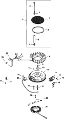 Page J Diagram and Parts List for CV25-69559  Kohler Engine