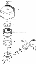 Part Location Diagram of 2407211-S Kohler Stud, M6X1.0X75