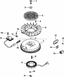 IgnitionElectrical5-27-201 Diagram and Parts List for CV430-0011  Kohler Engine
