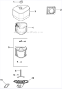 Air_Intake_Filtration Diagram and Parts List for CV490-27508  Kohler Engine