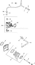 Page H Diagram and Parts List for CV493-27521  Kohler Engine