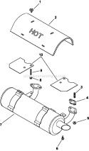 Part Location Diagram of 2428113-S Kohler Duct, Heat Shield