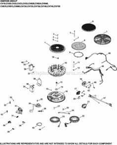 IgnitionCharging_Group-5-24-1464_Cv18-750 Diagram and Parts List for CV640-3037  Kohler Engine