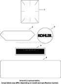 Page E Diagram and Parts List for CV22-75500  Kohler Engine
