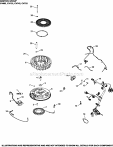Ignition_Group5-24-1340_Cv682-752 Diagram and Parts List for CV682-3011  Kohler Engine