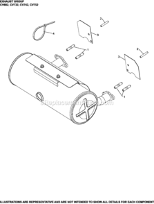 Exhaust_Group_11-24-234_Cv682-752 Diagram and Parts List for CV682-3011  Kohler Engine