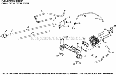 Fuel_System_Group8-24-920_Cv682-752 Diagram and Parts List for CV682-3011  Kohler Engine