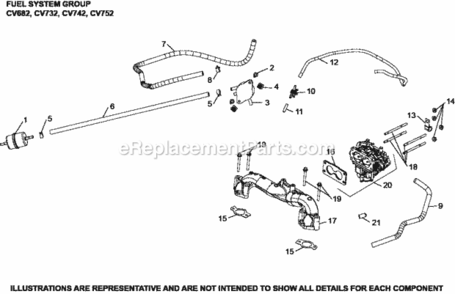Part Location Diagram of 24853223-S Kohler Kit, Carburator