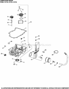 Lubrication_Group3-24-860_Cv682-752 Diagram and Parts List for CV682-3014  Kohler Engine