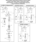Starting System Diagram and Parts List for CV730-0011  Kohler Engine