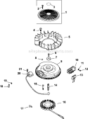 Page J Diagram and Parts List for CV730-0016  Kohler Engine