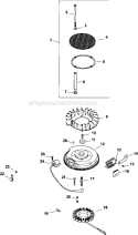 Page J Diagram and Parts List for CV730-0019  Kohler Engine