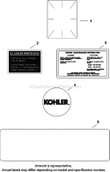 Page E Diagram and Parts List for CV730-3124  Kohler Engine