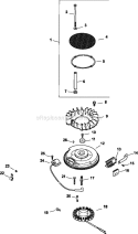 Page J Diagram and Parts List for CV730-3133  Kohler Engine