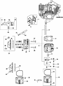 Page H Diagram and Parts List for CV740-3124  Kohler Engine