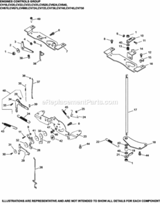 Engine_Controls9-24-261_Cv18-750 Diagram and Parts List for CV740-3148  Kohler Engine