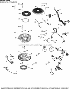 Ignition_Group5-24-1391_Cv682-752 Diagram and Parts List for CV742-3022  Kohler Engine