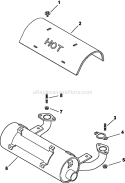 Part Location Diagram of 2428110-S Kohler Duct: Heat Shield