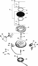Page J Diagram and Parts List for CV750-0027  Kohler Engine