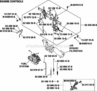 Engine_Controls_Group_9-62-1 Diagram and Parts List for CV980-0010  Kohler Engine