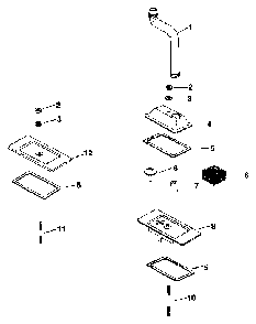 Breather and vent Diagram and Parts List for M20QS-49622  Kohler Engine