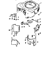 Blower housing and baffles Diagram and Parts List for CV20S-65530  Kohler Engine