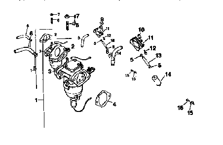 Fuel system Diagram and Parts List for CV18S-61533  Kohler Engine