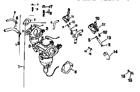 Fuel system Diagram and Parts List for CV18S-61544  Kohler Engine