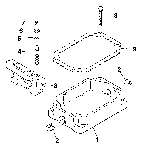 Oil pan - group 21 Diagram and Parts List for M8ST-301548  Kohler Engine