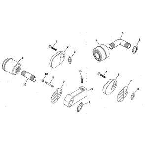 Group 12 Exhaust Diagram and Parts List for MV8-301500TO301532  Kohler Engine