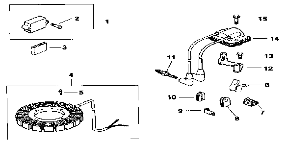 Ignition Diagram and Parts List for MV18S-58556  Kohler Engine