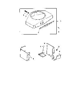 Baffles and shroud Diagram and Parts List for MV18-PS58560  Kohler Engine